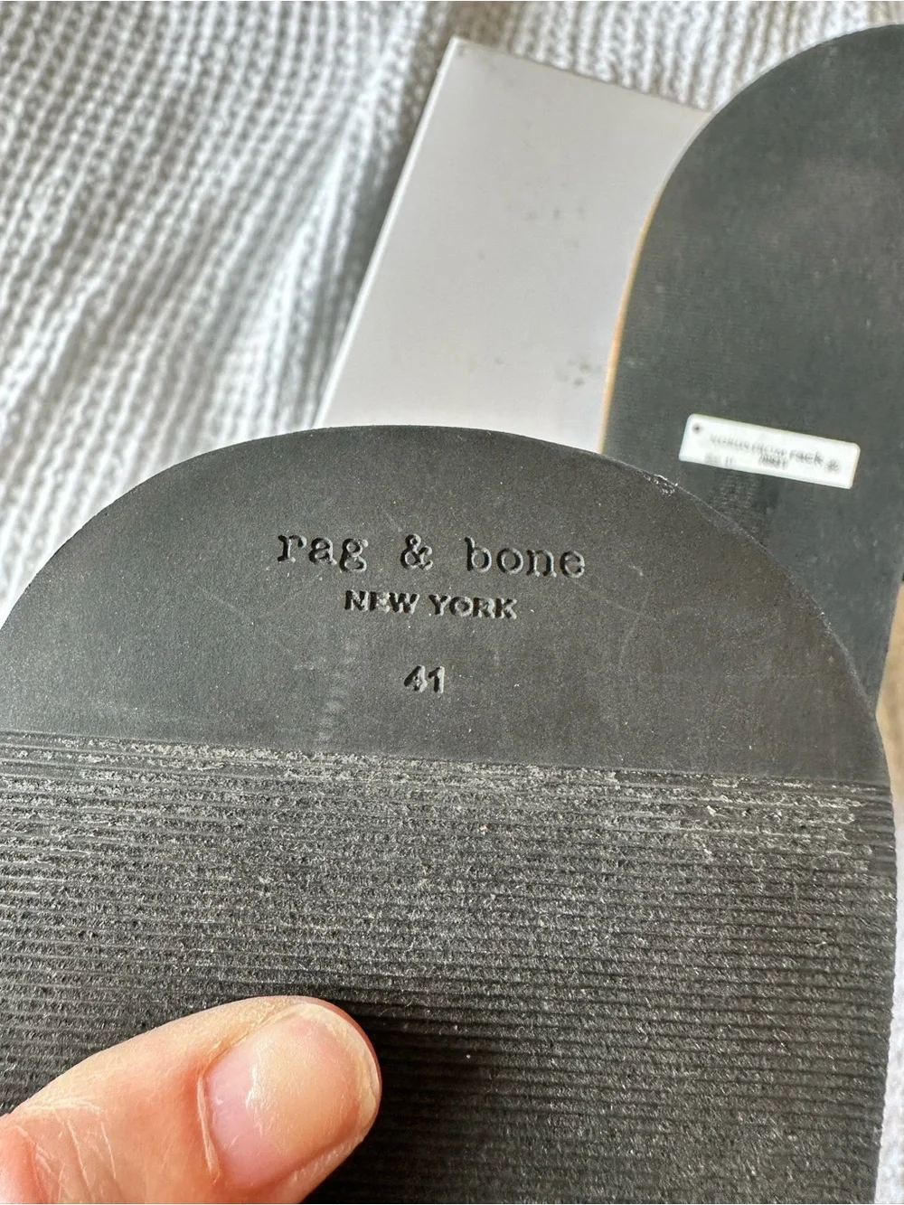 NWT Rag & Bone Black Bow Platform Cork Slide Sandals Size 41 Women’s 11